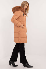 Quilted detachable hood winter jacket