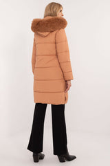 Quilted detachable hood winter jacket