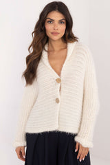 Long sleeves heart neck cardigan