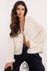 Long sleeves heart neck cardigan