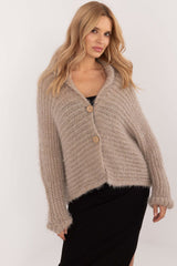 Long sleeves heart neck cardigan