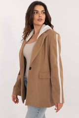 Elegant sports detachable hood blazer