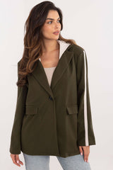 Elegant sports detachable hood blazer