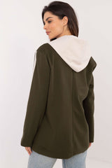 Elegant sports detachable hood blazer