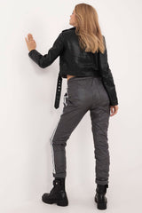 Women's high rise eco-leather pants