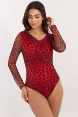 Long sleeve animal pattern bodysuit