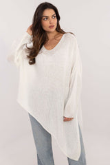 Women's asymmetrical hem sweater