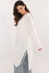 Women's asymmetrical hem sweater