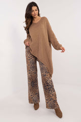 Women's asymmetrical hem sweater