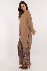 Women's asymmetrical hem sweater