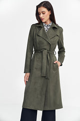 Decorative shoulder paddles nubuck coat