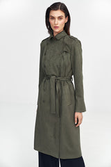 Decorative shoulder paddles nubuck coat