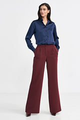 Women relaxed fit wide leg pants