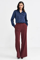 Women relaxed fit wide leg pants