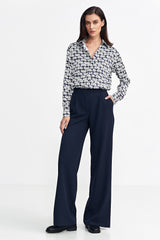 Women relaxed fit wide leg pants