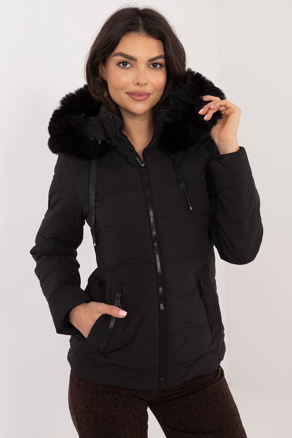 Short length quilted form jacket