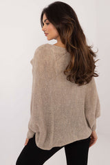 Long sleeves overlapping front jumper