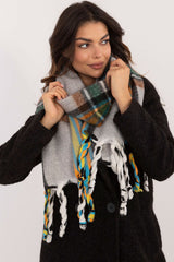 Decorative tassels classic check pattern scarf