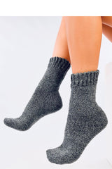 Women's winter grey wool socks