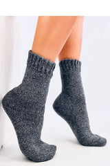 Women's winter grey wool socks