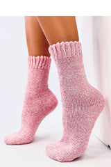 Women's winter pink wool socks