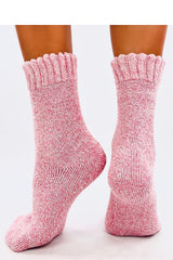 Women's winter pink wool socks