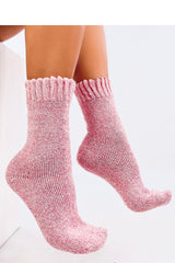 Women's winter pink wool socks