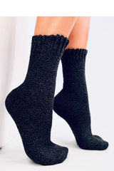 Women's winter black wool socks