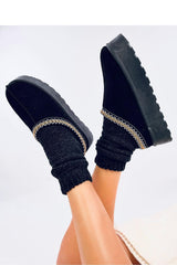 Women's winter black wool socks