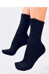 Women's winter black wool socks