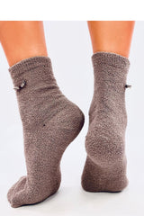 Brown adorable bow socks