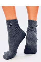 Grey adorable bow socks