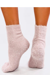 Women's winter pink fur socks