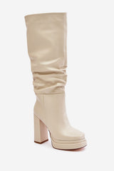 Women's knee length heel boots