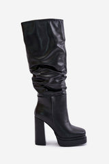 Women's knee length heel boots