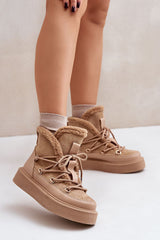 Women's eco-suede snow boots