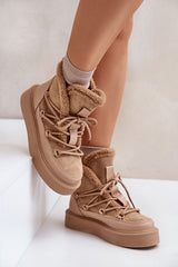 Women's eco-suede snow boots