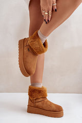 Fashionable eco suede snow boots