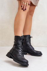 Classic rounded toe black boots