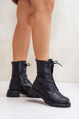 Classic rounded toe black boots