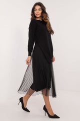 Elegant long-sleeved sweater dress set