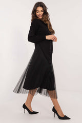 Elegant long-sleeved sweater dress set