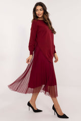 Elegant long-sleeved sweater dress set