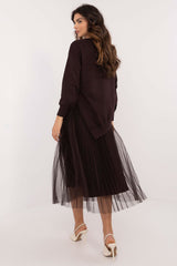 Elegant long-sleeved sweater dress set