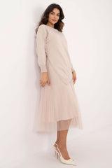 Elegant long-sleeved sweater dress set