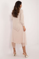 Elegant long-sleeved sweater dress set