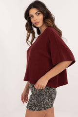 Elegant short sleeve oversize sweater