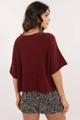 Elegant short sleeve oversize sweater