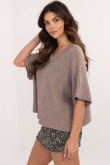 Elegant short sleeve oversize sweater