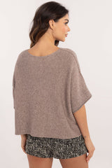 Elegant short sleeve oversize sweater